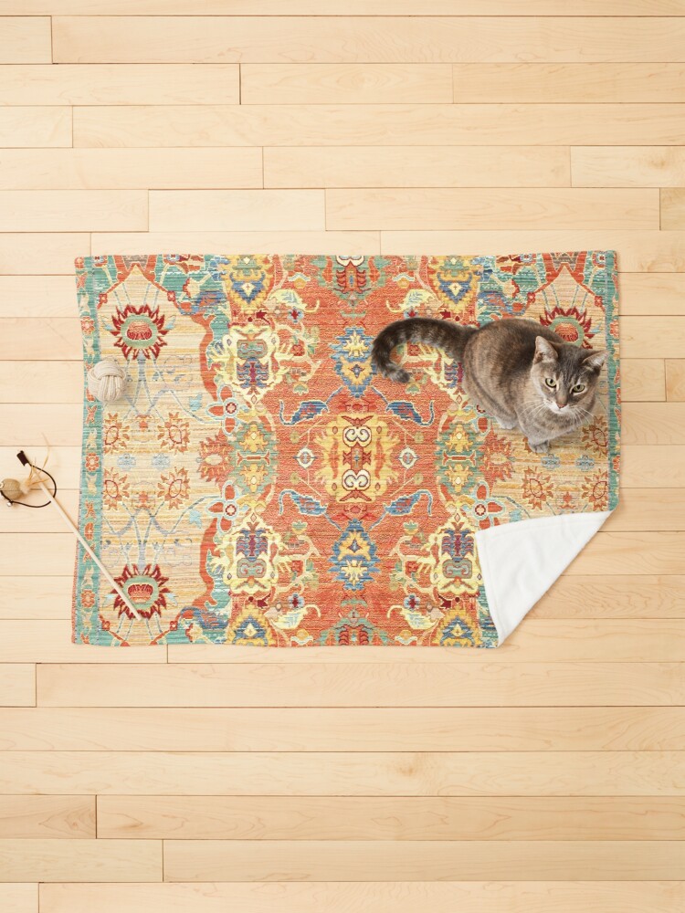 colorful kilim rug Pet Blanket by ghjura