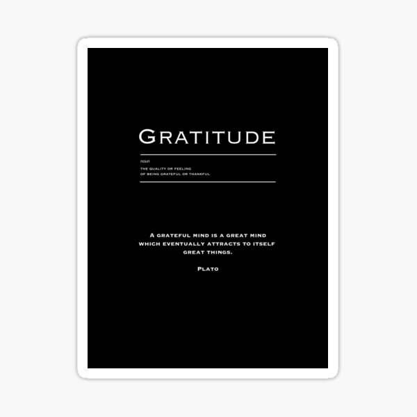 Item preview, Gratitude - Motivational Inspirational Corporate Office Wall Art Black and White designed and sold by Read This Already.