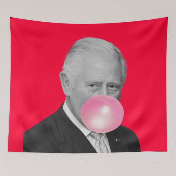 Item preview, Prince Charles Funny Pink Bubble Gum designed and sold by Teetans.