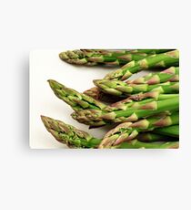 A close up image of fresh asparagus Canvas Print