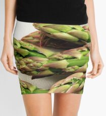 A close up image of fresh asparagus Mini Skirt