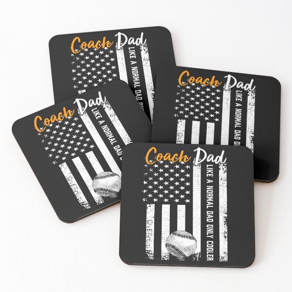 Item preview, Baseball Coach Dad Like A Normal Dad Only Cooler USA Flag designed and sold by PeterGignac.