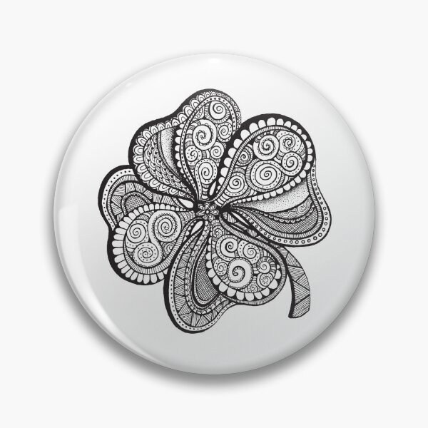Item preview, Clover Leaf - Zentangle-style designed and sold by Sideofthehill.