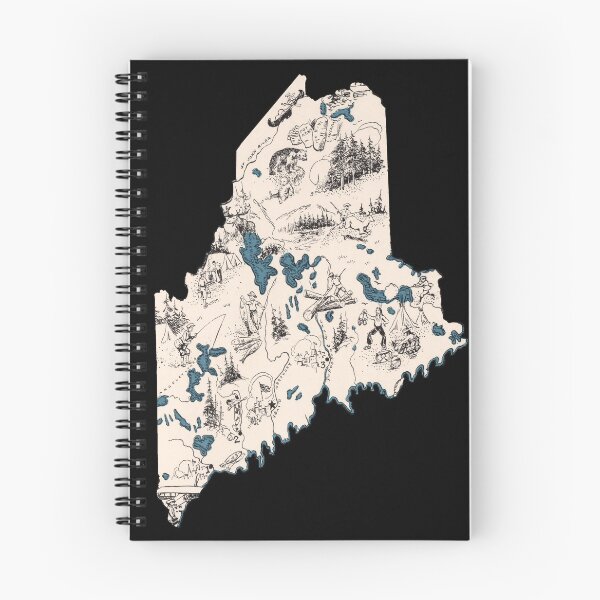 Item preview, Maine Vintage Picture Map designed and sold by surgedesigns.