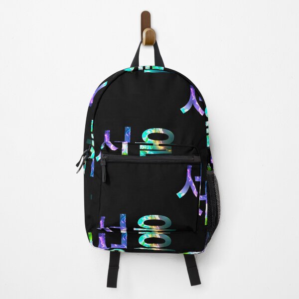 Item preview, Seoul in korean language - blue green purple neon Classic  designed and sold by glimpglover8.