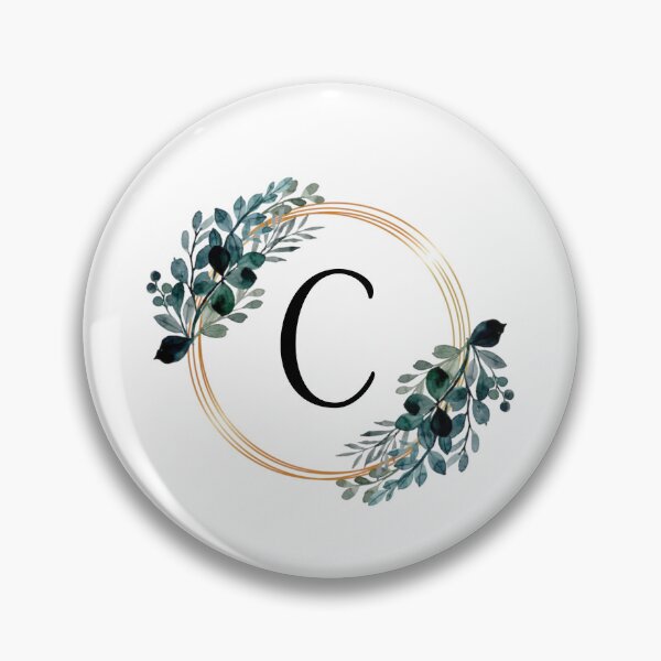 Item preview, Monogram Letter C | Laurels with Gold Borders designed and sold by JustSeasons.
