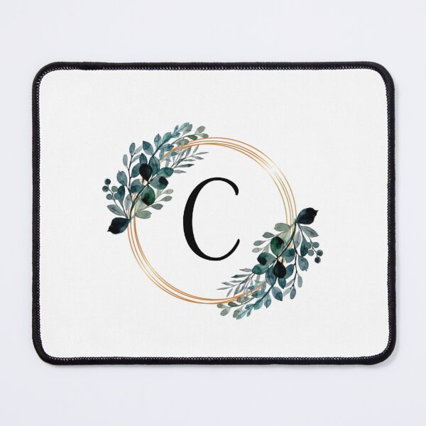 Item preview, Monogram Letter C | Laurels with Gold Borders designed and sold by JustSeasons.