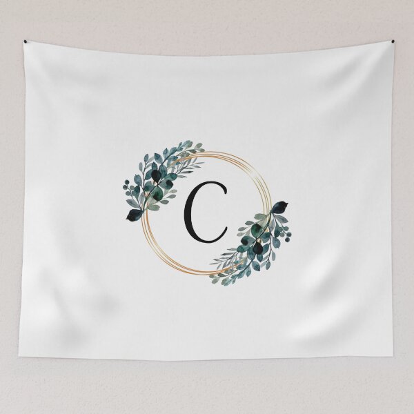 Item preview, Monogram Letter C | Laurels with Gold Borders designed and sold by JustSeasons.