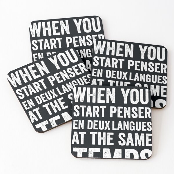 Item preview, Ce Moment When You Start Penser En Deux Langues At The Same Temps Essential T-Shirt designed and sold by OliwOlszewska.