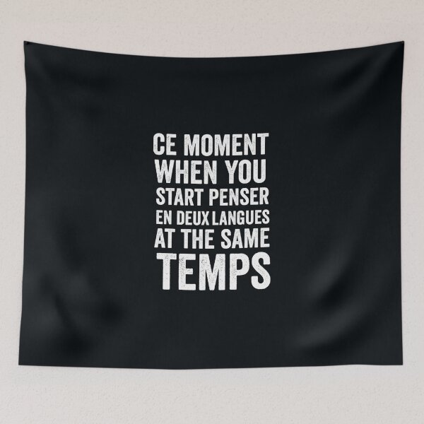Item preview, Ce Moment When You Start Penser En Deux Langues At The Same Temps Essential T-Shirt designed and sold by OliwOlszewska.