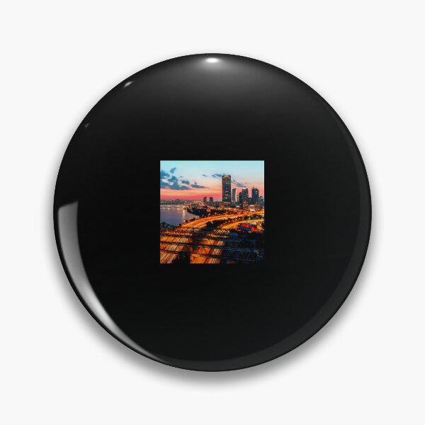 Item preview, Seoul Korea river, skyline and sunset Classic  designed and sold by glimpglover8.