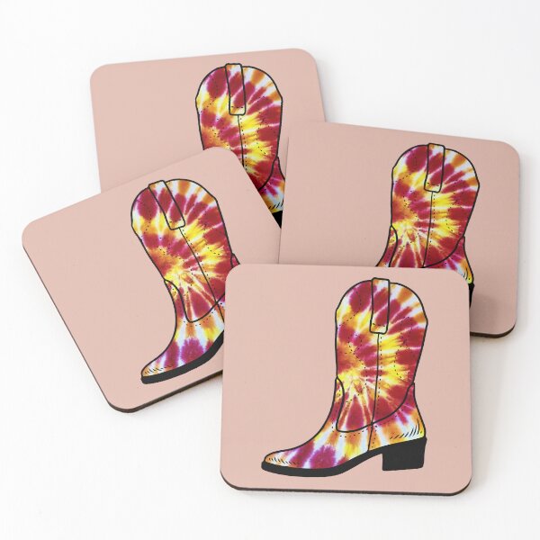 Item preview, Dark Red Fire Tie Dye Cowgirl Boot designed and sold by EpicCreation.