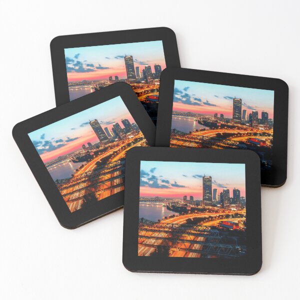 Item preview, Seoul Korea river, skyline and sunset Classic  designed and sold by glimpglover8.