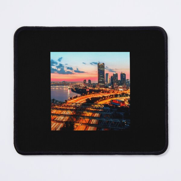 Item preview, Seoul Korea river, skyline and sunset Classic designed and sold by glimpglover8.