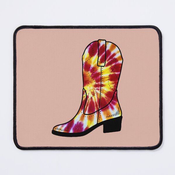 Item preview, Dark Red Fire Tie Dye Cowgirl Boot designed and sold by EpicCreation.