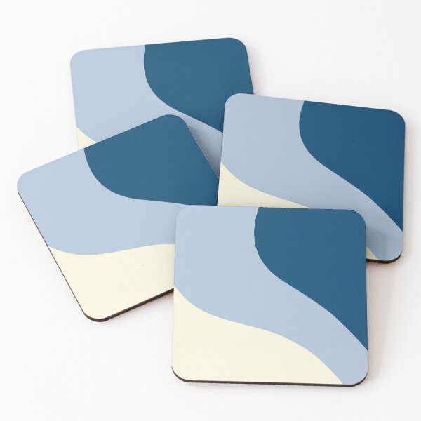 Item preview, Simple Waves - Dark Blue, Light Blue and Cream designed and sold by LAEC-Shop.
