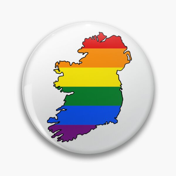 Item preview, Ireland Outline - Gay Pride Flag designed and sold by uni-que-designs.