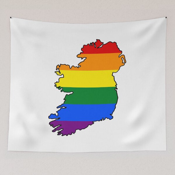 Item preview, Ireland Outline - Gay Pride Flag designed and sold by uni-que-designs.