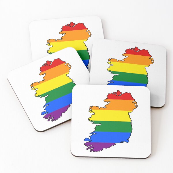 Item preview, Ireland Outline - Gay Pride Flag designed and sold by uni-que-designs.