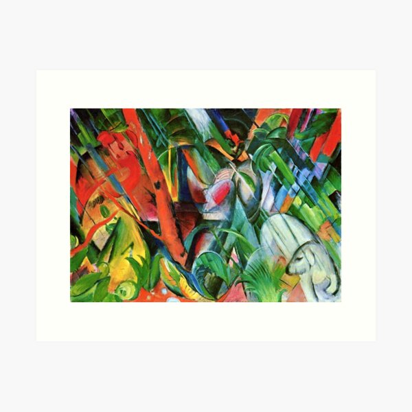 Item preview, In The Rain by Franz Marc designed and sold by WonderweissStudio.