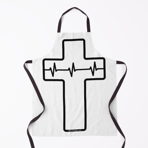 Item preview, Cross of Jesus Heartbeat (black) designed and sold by GiborDesign.