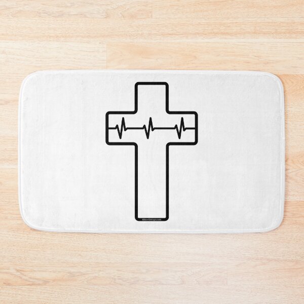 Item preview, Cross of Jesus Heartbeat (black) designed and sold by GiborDesign.