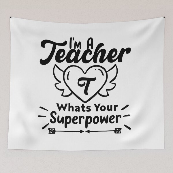 Item preview, im a teacher whats your superpower, cool design for teachers designed and sold by Sun Rise.