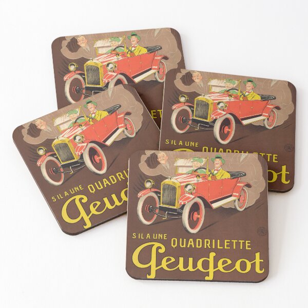 Item preview, Quadrilette PEUGEOT Automobile Car Vintage French Poster 1920 by Mich Liebeaux designed and sold by retroposters.