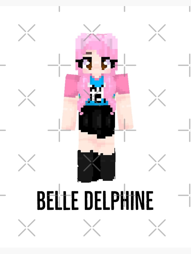 Belle Delphine minecraft  Art Board Print for Sale by bestizeyy