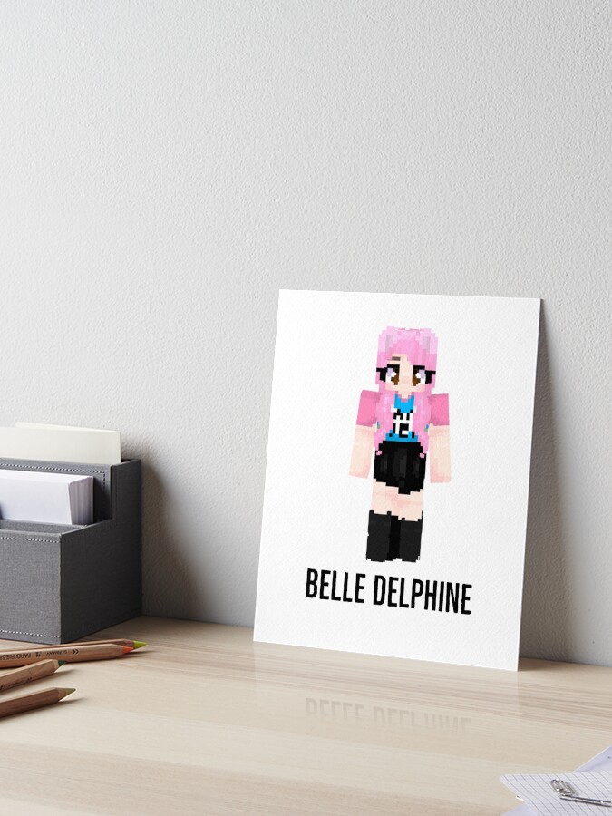 Belle Delphine minecraft  Sticker for Sale by bestizeyy