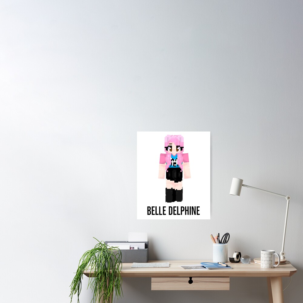 Belle Delphine minecraft  Art Board Print for Sale by bestizeyy