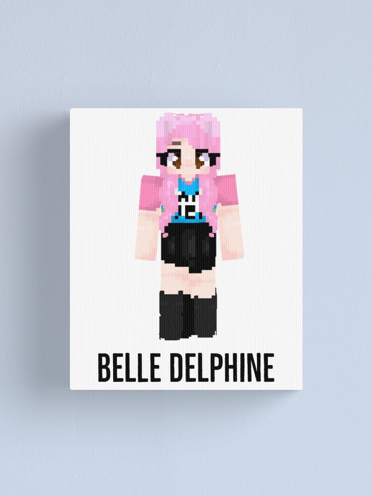 Belle Delphine minecraft  Canvas Print for Sale by bestizeyy