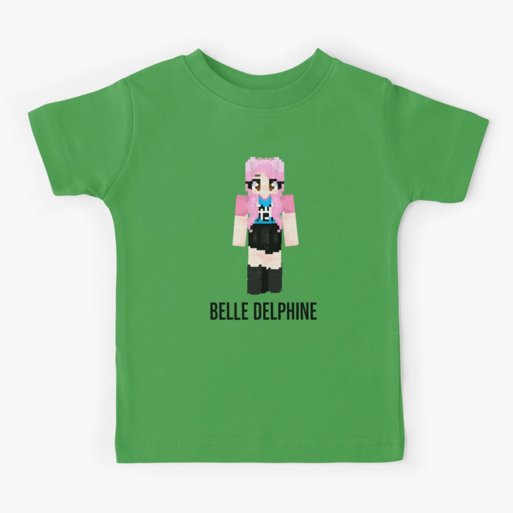 Belle Delphine minecraft  Kids T-Shirt for Sale by bestizeyy