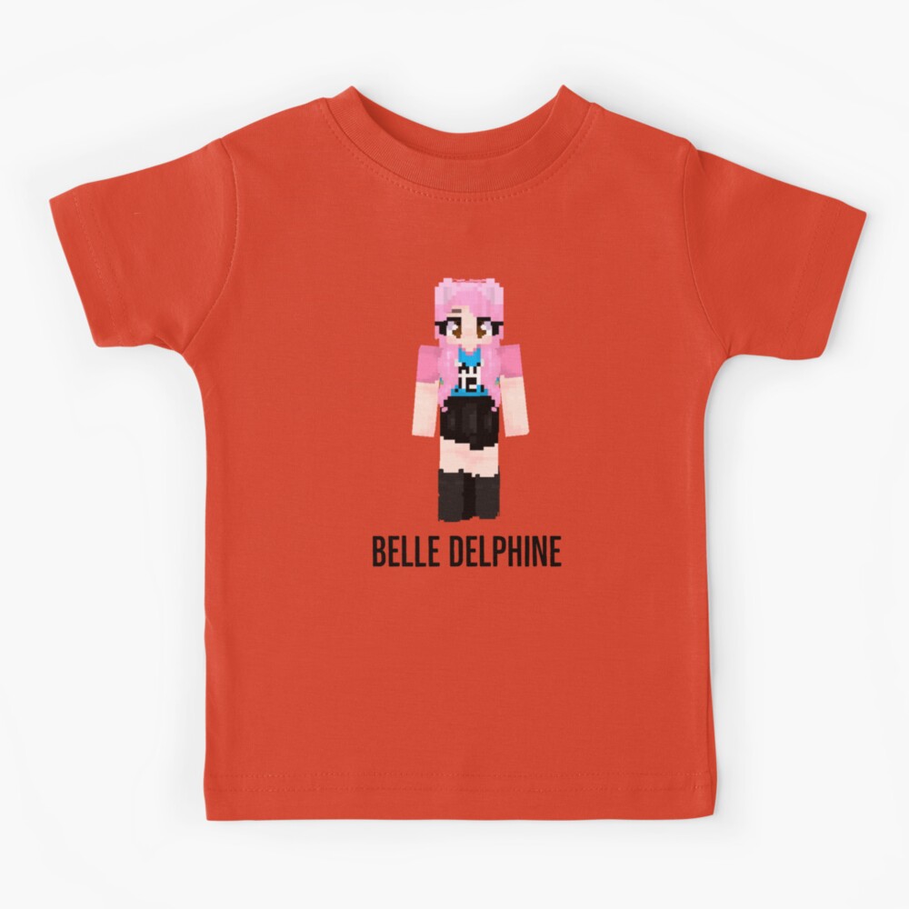 Belle Delphine minecraft  Kids T-Shirt for Sale by bestizeyy