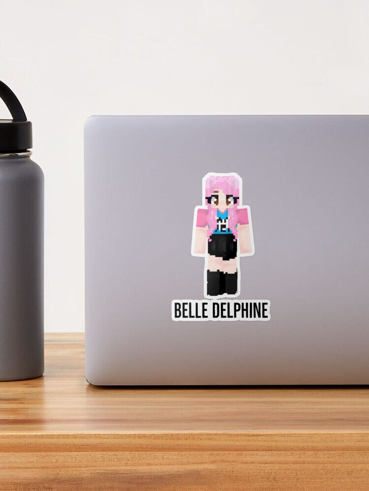 Belle Delphine minecraft  Sticker for Sale by bestizeyy