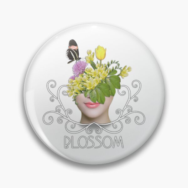 Item preview, Flowerhead, Woman's head with flowers, Blossom lettering designed and sold by Rob-Son.