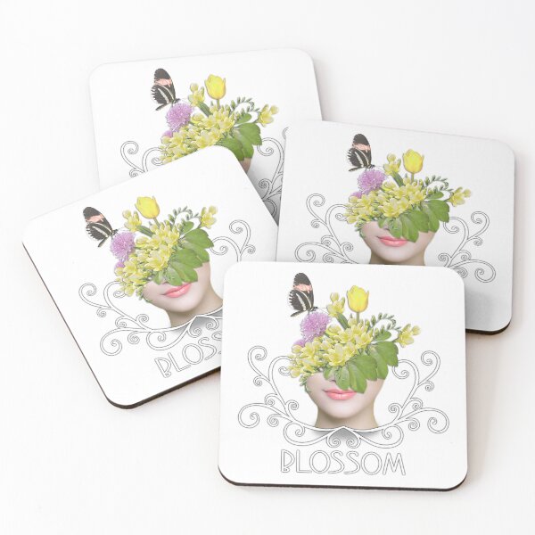 Item preview, Flowerhead, Woman's head with flowers, Blossom lettering designed and sold by Rob-Son.