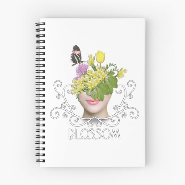 Item preview, Flowerhead, Woman's head with flowers, Blossom lettering designed and sold by Rob-Son.