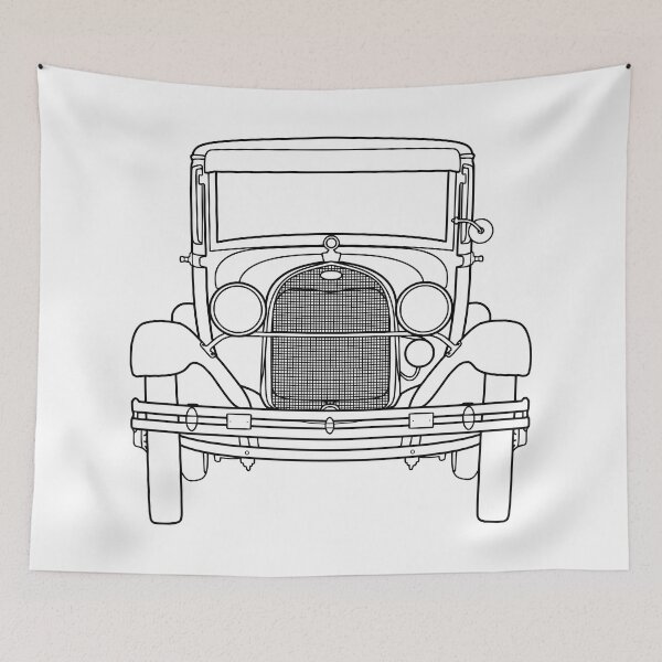 Item preview, Ford Model A 1927-1931 best T-shirt design black lines designed and sold by EdimDesign.
