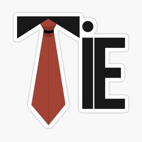"Tie Word Creative artwork For White" Sticker for Sale by NickMiller Redbubble