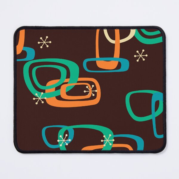Item preview, MCM Interlocked Shapes on Brown designed and sold by LisWilliams.
