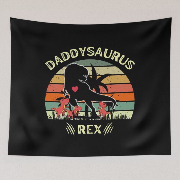 Item preview, Retro Sunset Daddysaurus Rex Fathers Day Gift for Dad designed and sold by WanderTravels.