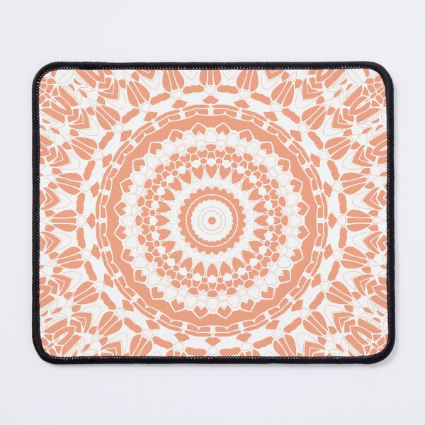 Item preview, Terra Cotta and White Mandala designed and sold by Kelly Dietrich Mandala & Fractal Art.