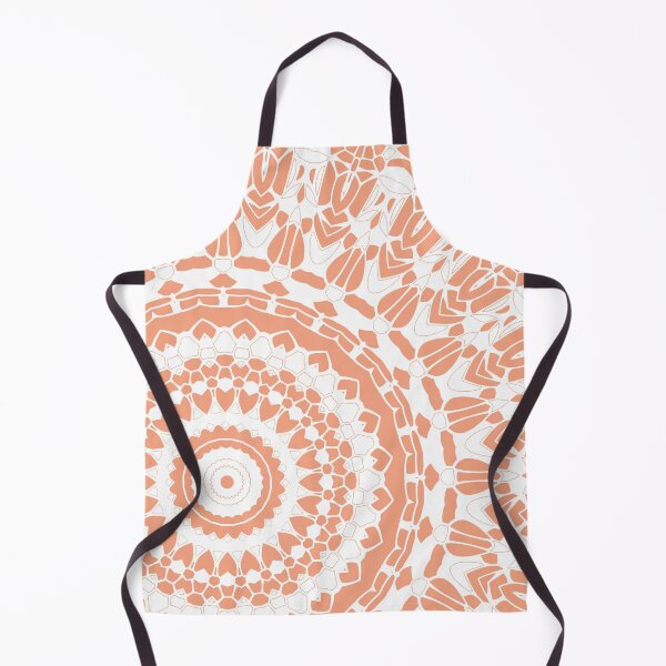 Item preview, Terra Cotta and White Mandala designed and sold by Kelly Dietrich Mandala & Fractal Art.