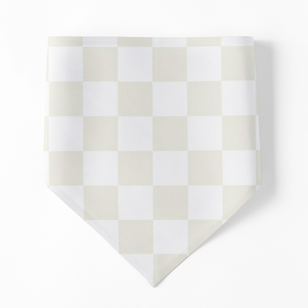 Checkerboard Check Checked Pattern in Pale Neutral Beige and White Canvas  Print for Sale by kierkegaard
