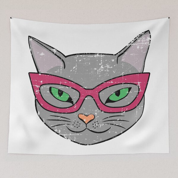 Item preview, Chic Kitty Cat With Glasses designed and sold by Bikki.
