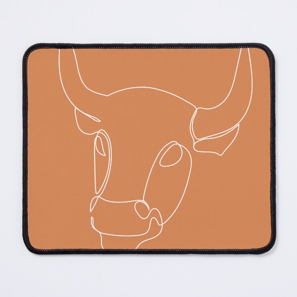 Item preview, Line art bull head cow brown designed and sold by Tropical Arts.