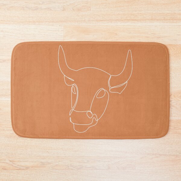 Item preview, Line art bull head cow brown designed and sold by Tropical Arts.