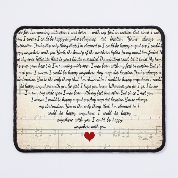 Item preview, Happy Anywhere Lyrics Poster, Blake Shelton Song Lyrics Poster, Song Poster, Song Lyrics Print, Anniversary Gift, Lyrics Wall Art designed and sold by Steve Kane.