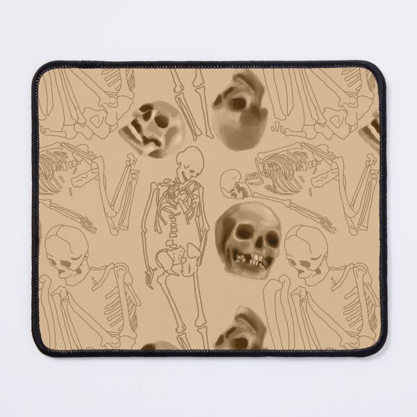 Item preview, Skelton and Skull pattern on tan designed and sold by Aisling Tierney.